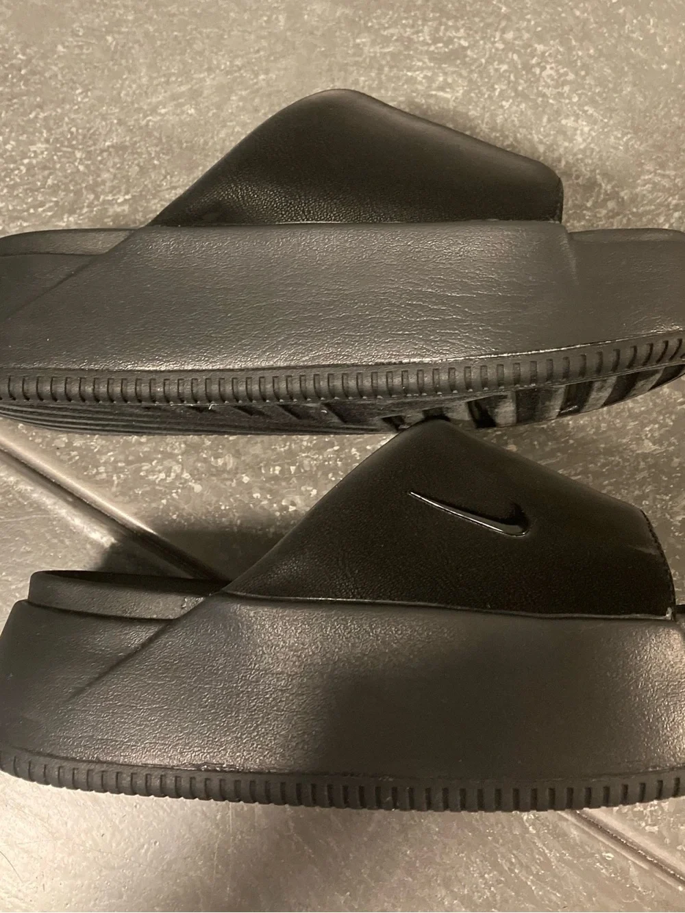 Nike Calm Elevation  Black womens slides